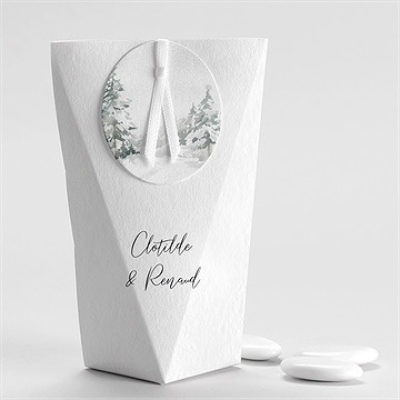 Boîte de dragées mariage montagnes étui