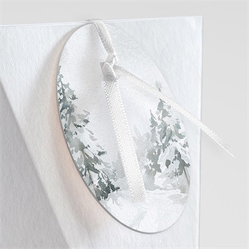 Boîte de dragées mariage montagnes étui - Détail de la boîte