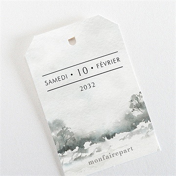 Etiquette mariage montagnes - Dos de l'étiquette