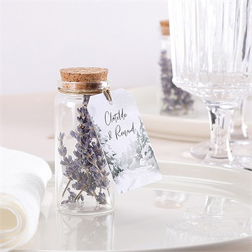 Mignonette mariage montagnes étiquette - Mise en situation