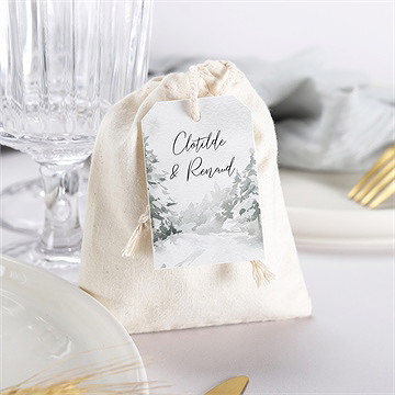 Pochon mariage  montagnes - Mise en situation