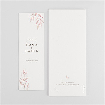 Remerciement mariage notre lien photomaton - Dos du faire-part