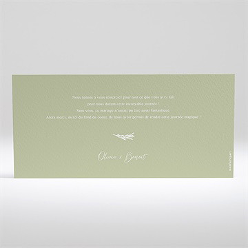 Remerciement mariage tendre elegance paysage - Dos de la carte