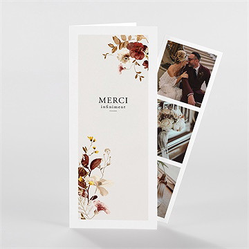 Remerciement mariage en automne photomaton