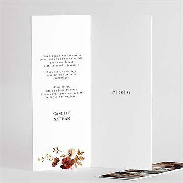 Remerciement mariage en automne photomaton - Détail du remerciement