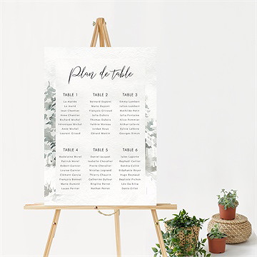 Plan de table mariage montagnes - Mise en situation