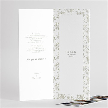 Remerciement mariage fleuri photomaton - Détail de l'intérieur