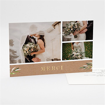 Remerciement mariage provençal dorure