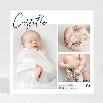 Faire-part naissance mon pele mele photo magnet - Mise en situation