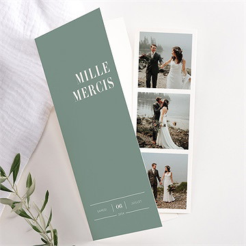 Remerciement mariage annonce photomaton