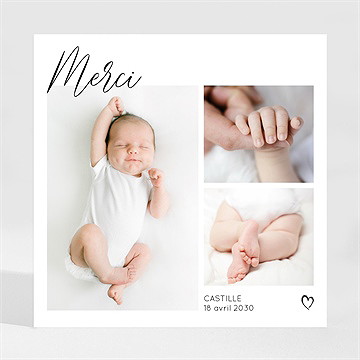 Remerciement naissance mon pele mele photo