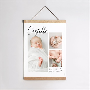 Affiche naissance mon pele mele photo arche