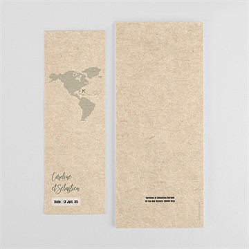 Remerciement mariage billet d'avion photomaton - Dos du remerciement