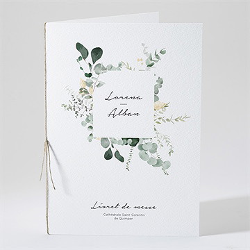 Livret de messe mariage pastel
