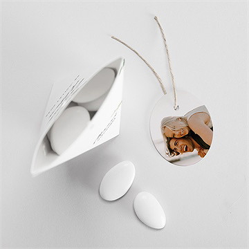 Boîte de dragées mariage pastel étui - Intérieur de la boîte