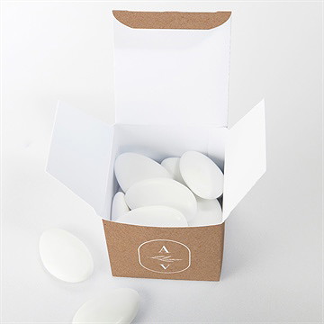Boîte de dragées mariage capsule champetre - Intérieur de la boîte