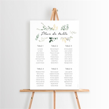 Plan de table mariage pastel