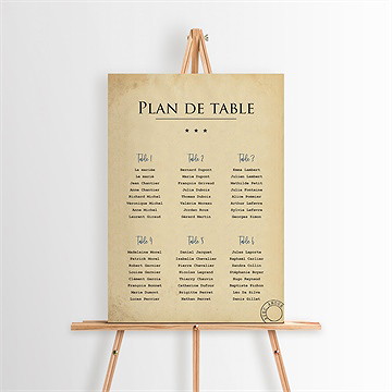 Plan de table mariage notre télégramme
