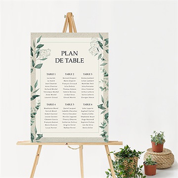 Plan de table mariage intimité - Mise en situation