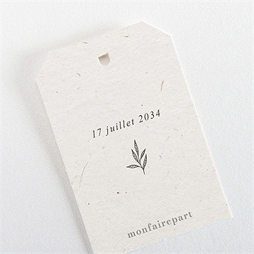 Etiquette mariage capsule champetre - Dos de l'étiquette