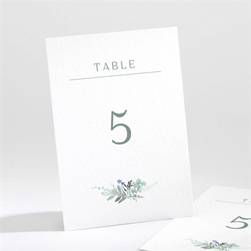 Numéro de table mariage poésie d'aquarelle étiquette