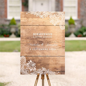 Panneau bienvenue boisé - Mise en situation
