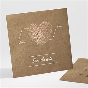 Save the Date mariage nos empreintes