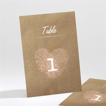 Numéro de table mariage nos empreintes photomaton