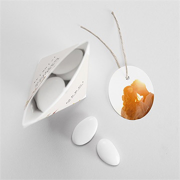 Boîte de dragées mariage en automne étui - Intérieur de la boîte