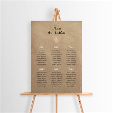 Plan de table mariage nos empreintes photomaton