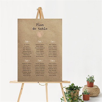 Plan de table mariage nos empreintes - Mise en situation