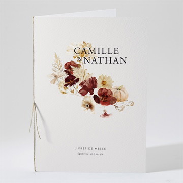 Livret de messe mariage en automne
