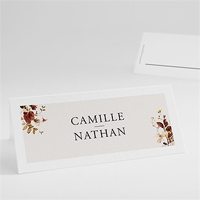 Marque-place mariage en automne
