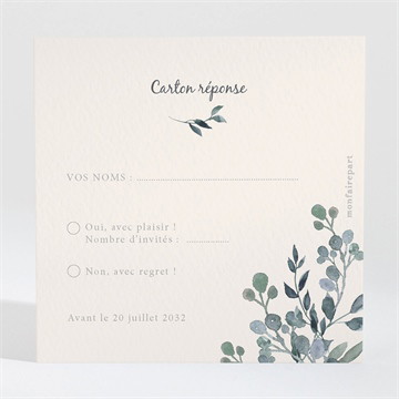 Carton réponse mariage bel eclat