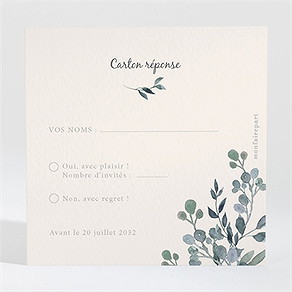 Carton réponse mariage bel eclat
