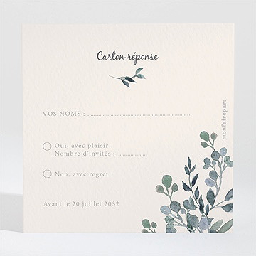 Carton réponse mariage bel eclat