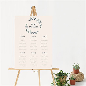 Plan de table mariage bel eclat - Mise en situation