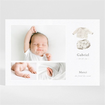 Remerciement naissance bébé garçon
