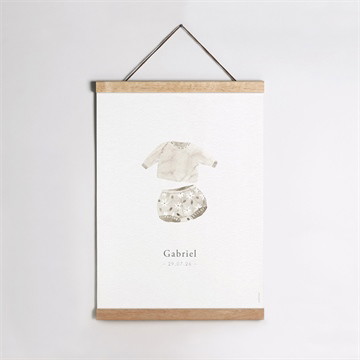 Affiche naissance bébé garçon