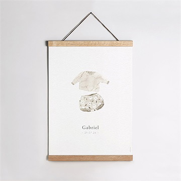 Affiche naissance bébé garçon