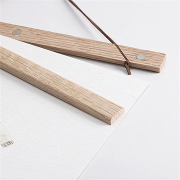 Affiche naissance bébé garçon - Détail des supports en bois