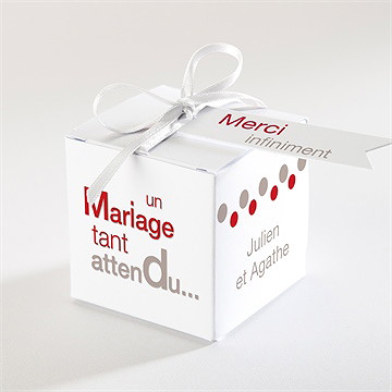 Boîte de dragées mariage humour original