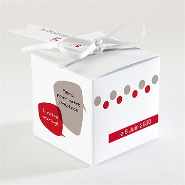 Boîte de dragées mariage humour original - Dos de la boîte