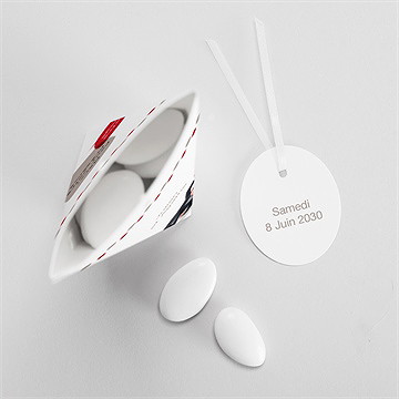 Boîte de dragées mariage humour original étui - Mise en situation