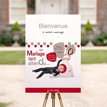 Panneau bienvenue humour original - Mise en situation