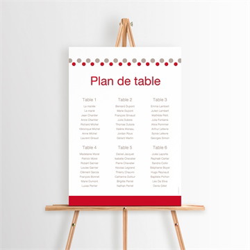 Plan de table mariage humour original