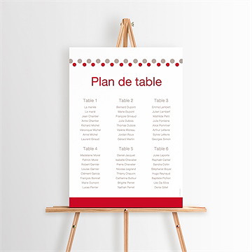 Plan de table mariage humour original