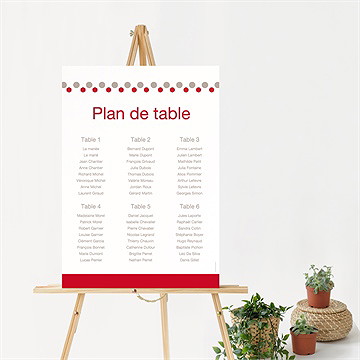 Plan de table mariage humour original - Mise en situation
