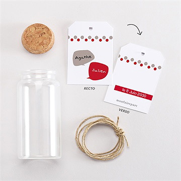 Mignonette mariage humour original étiquette - Vue d'ensemble