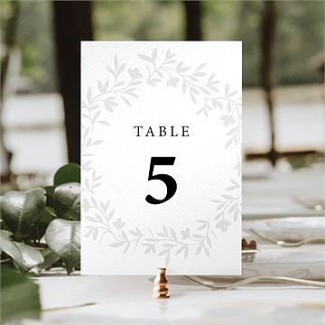 Numéro de table mariage sublime - Mise en situation